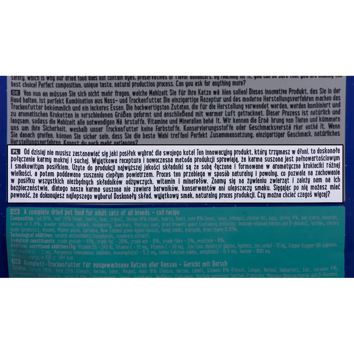 Comida para gato Dolina Noteci 8532 Adulto Bacalao 1 kg