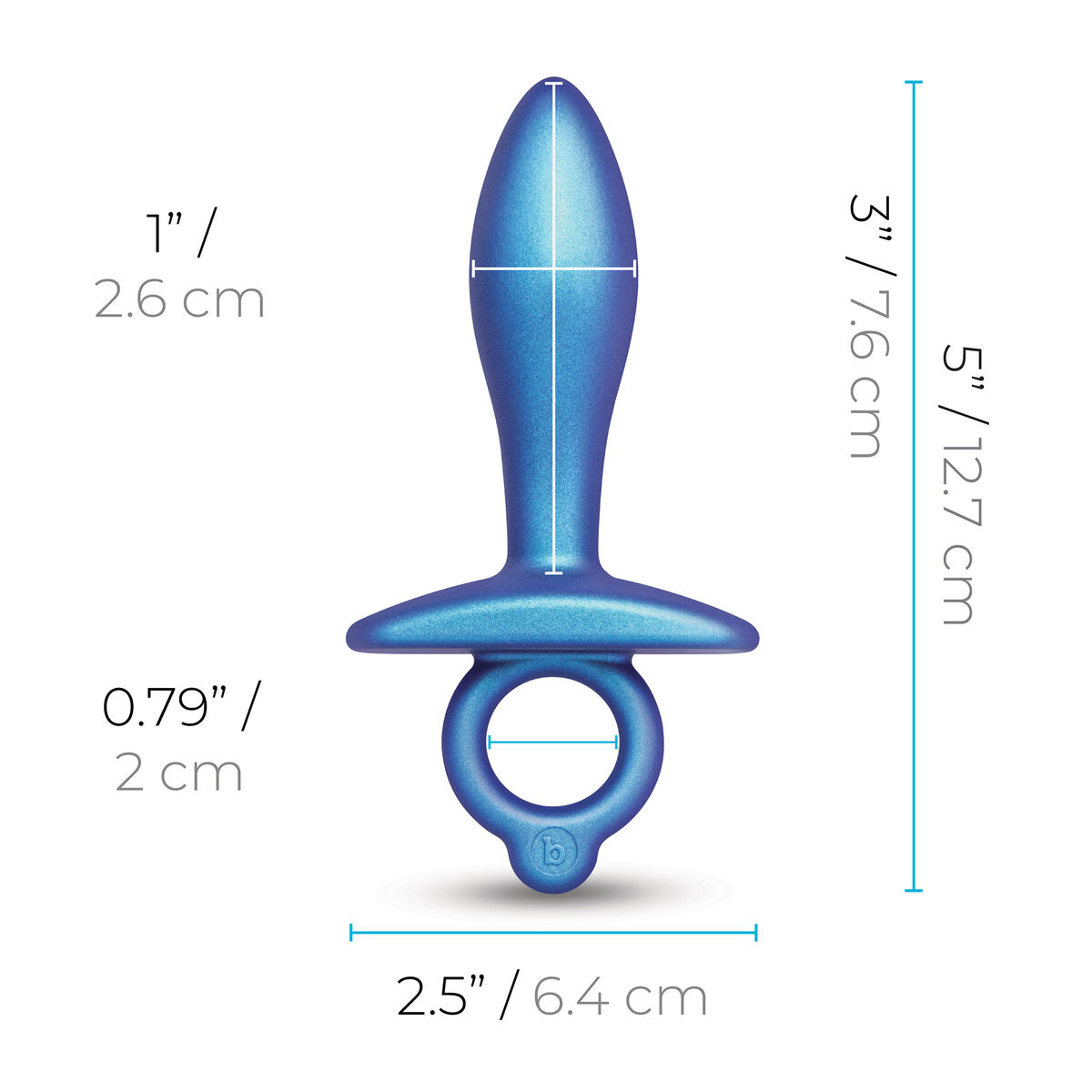 Plug Anal B-Vibe Azul (7,6 cm)