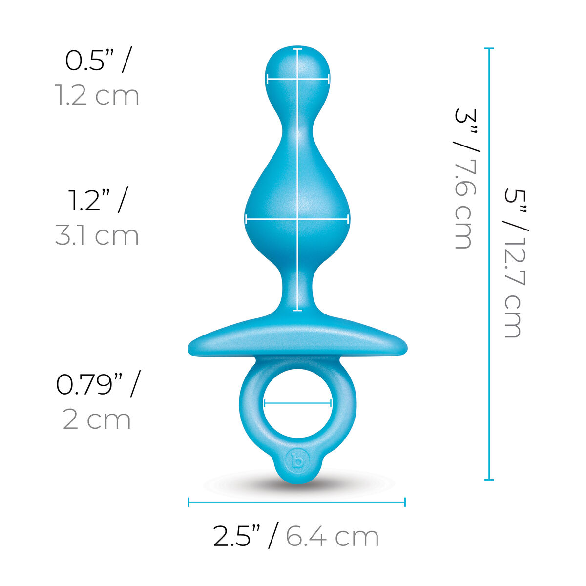 Plug Anal B-Vibe Azul (7,6 cm)