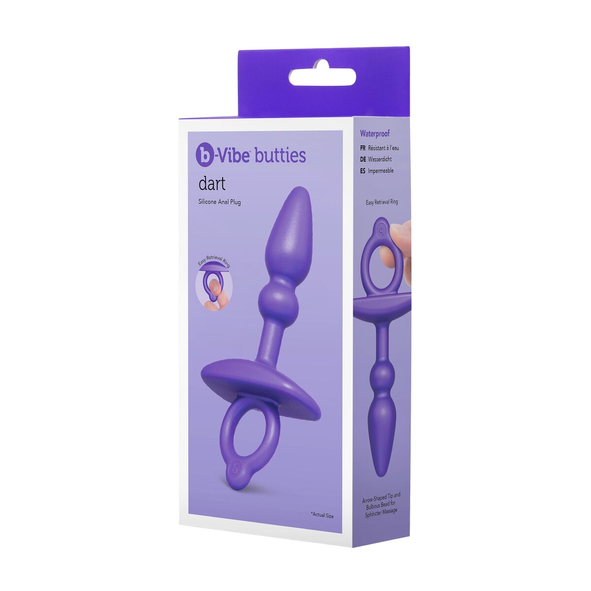 Plug Anal B-Vibe Morado (7,6 cm)