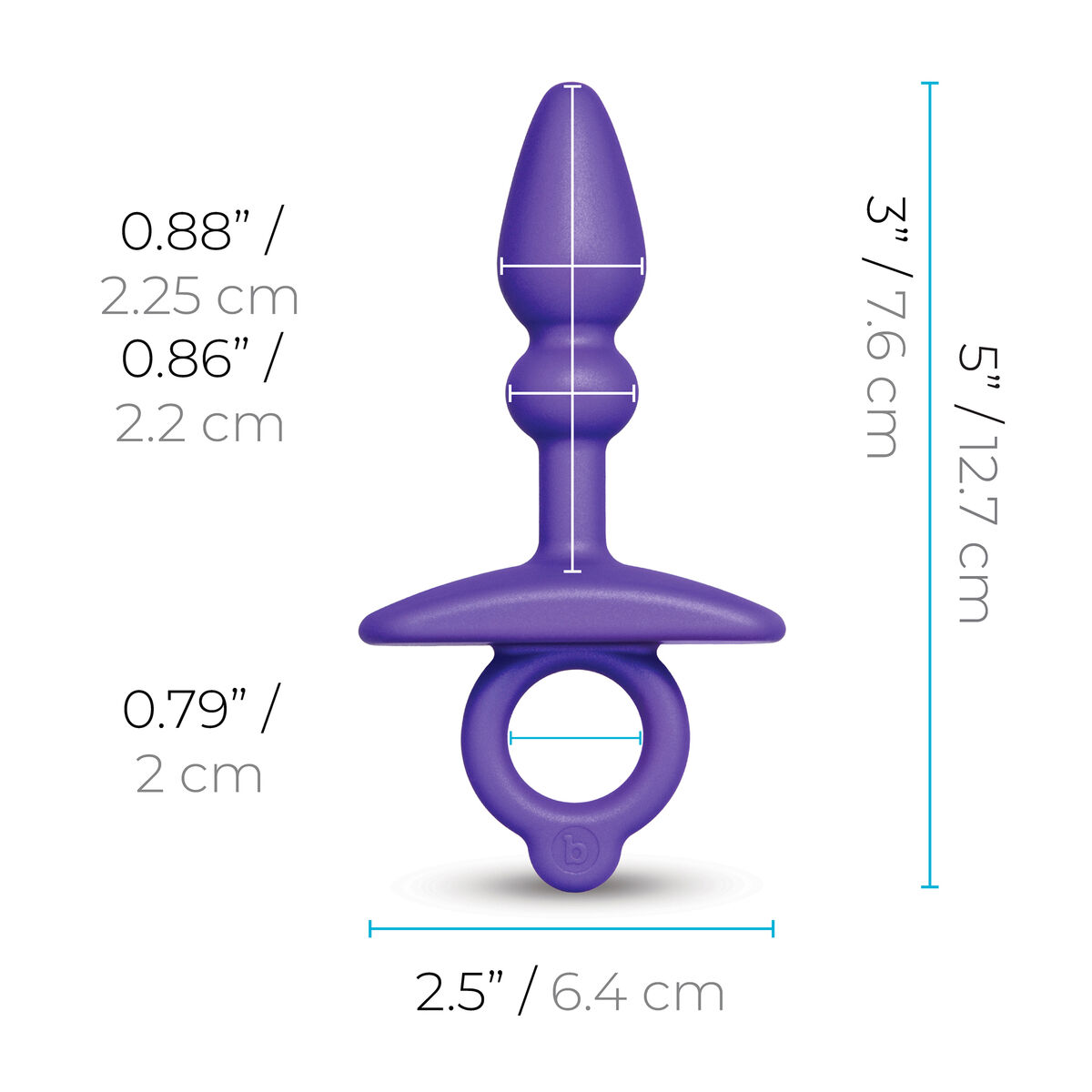 Plug Anal B-Vibe Morado (7,6 cm)
