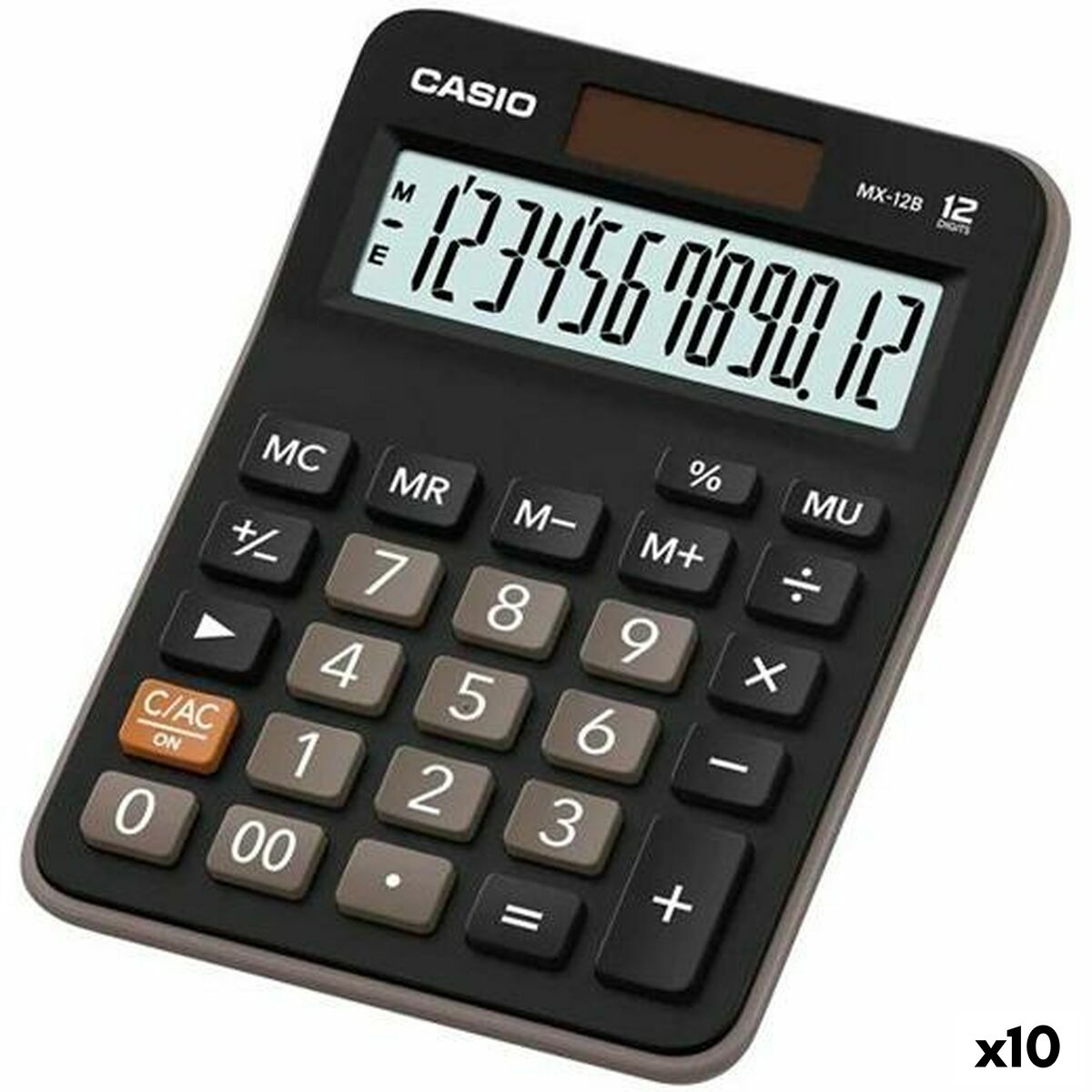 Calculadora Casio MX-12B Negro 14,7 x 10,6 x 2,9 cm (10 Unidades)