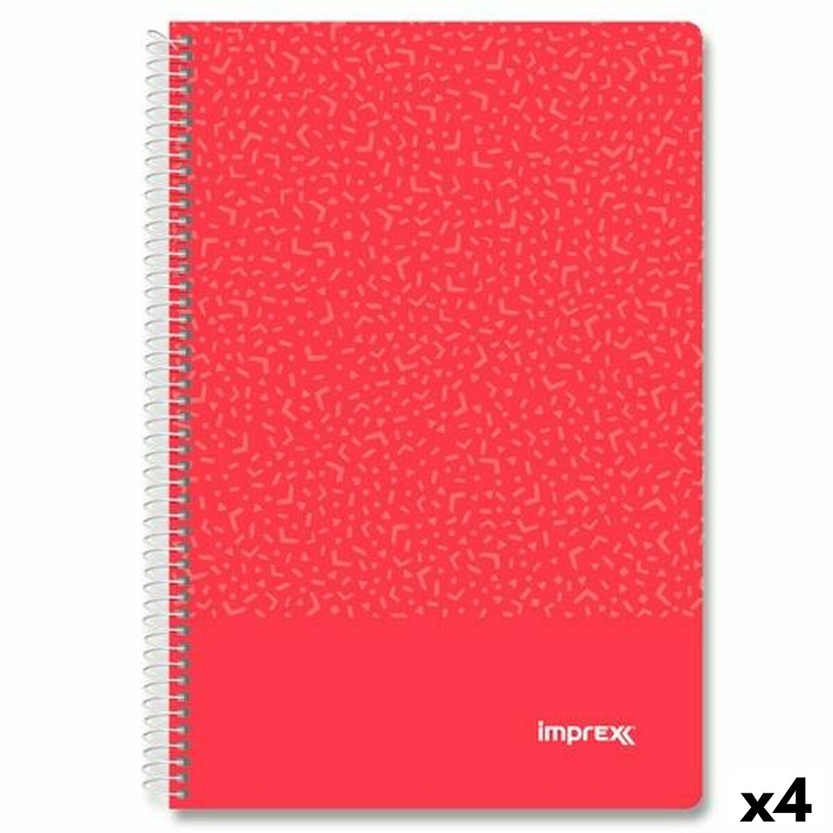 Cuaderno Imprex Rojo Din A4 80 Hojas (4 Unidades)