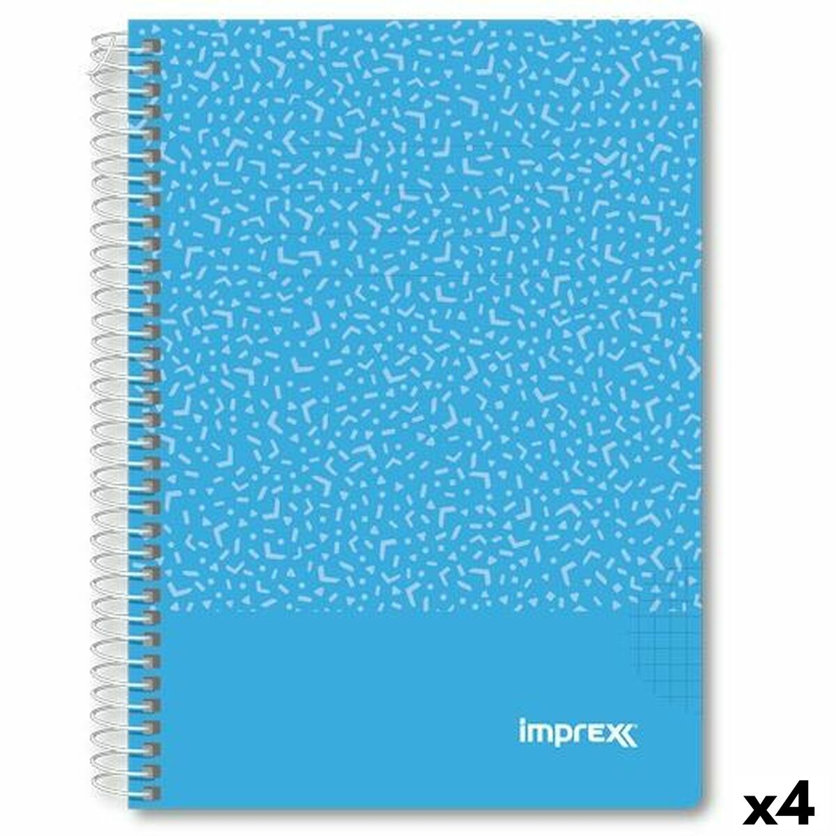 Cuaderno Imprex Azul A5 80 Hojas (4 Unidades)