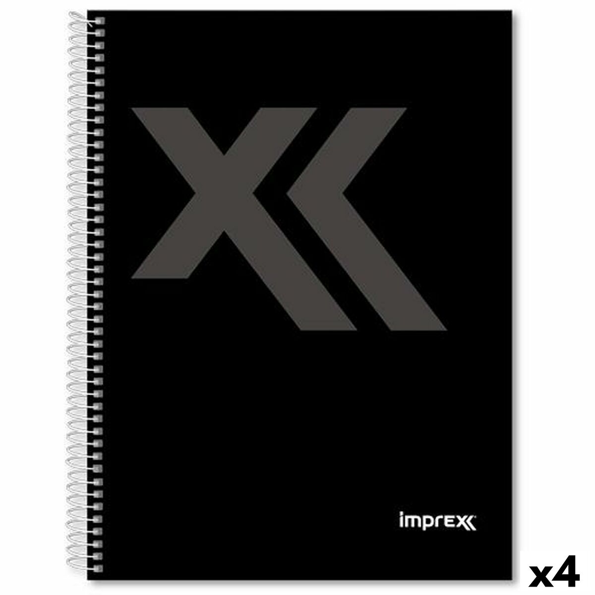 Cuaderno Imprex Negro Din A4 80 Hojas (4 Unidades)