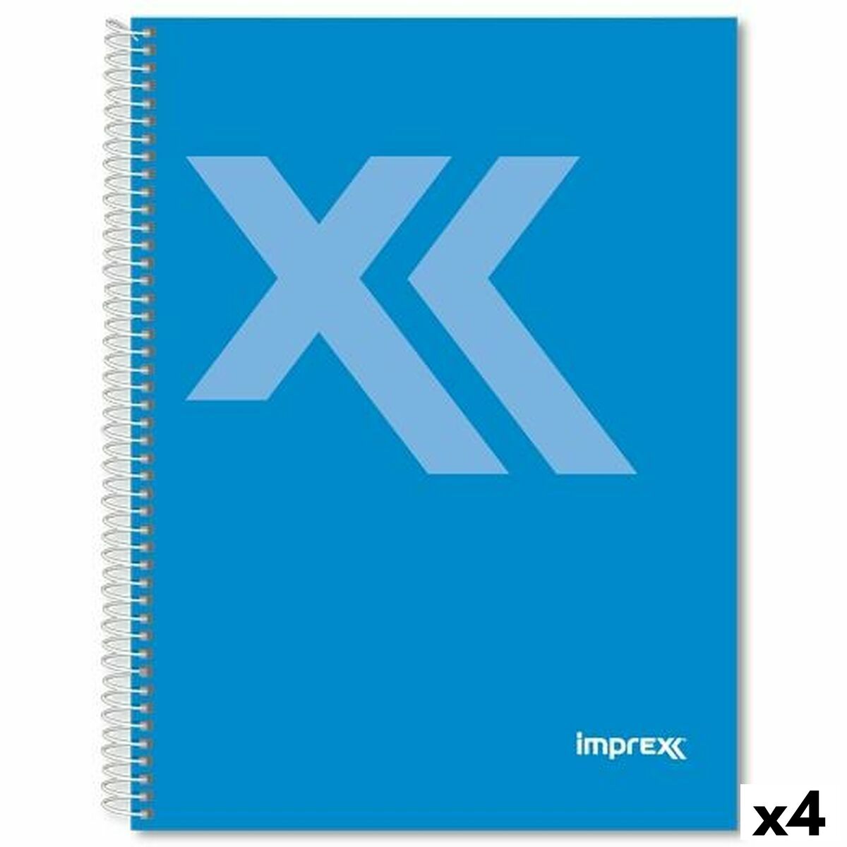 Cuaderno Imprex Azul Din A4 80 Hojas (4 Unidades)