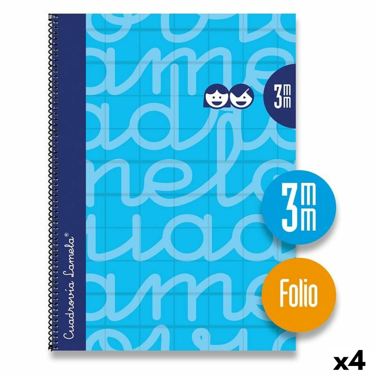 Set de Cuadernos Lamela Azul Din A4 80 Hojas 21,5 x 31,5 cm 5 Piezas (4 Unidades)