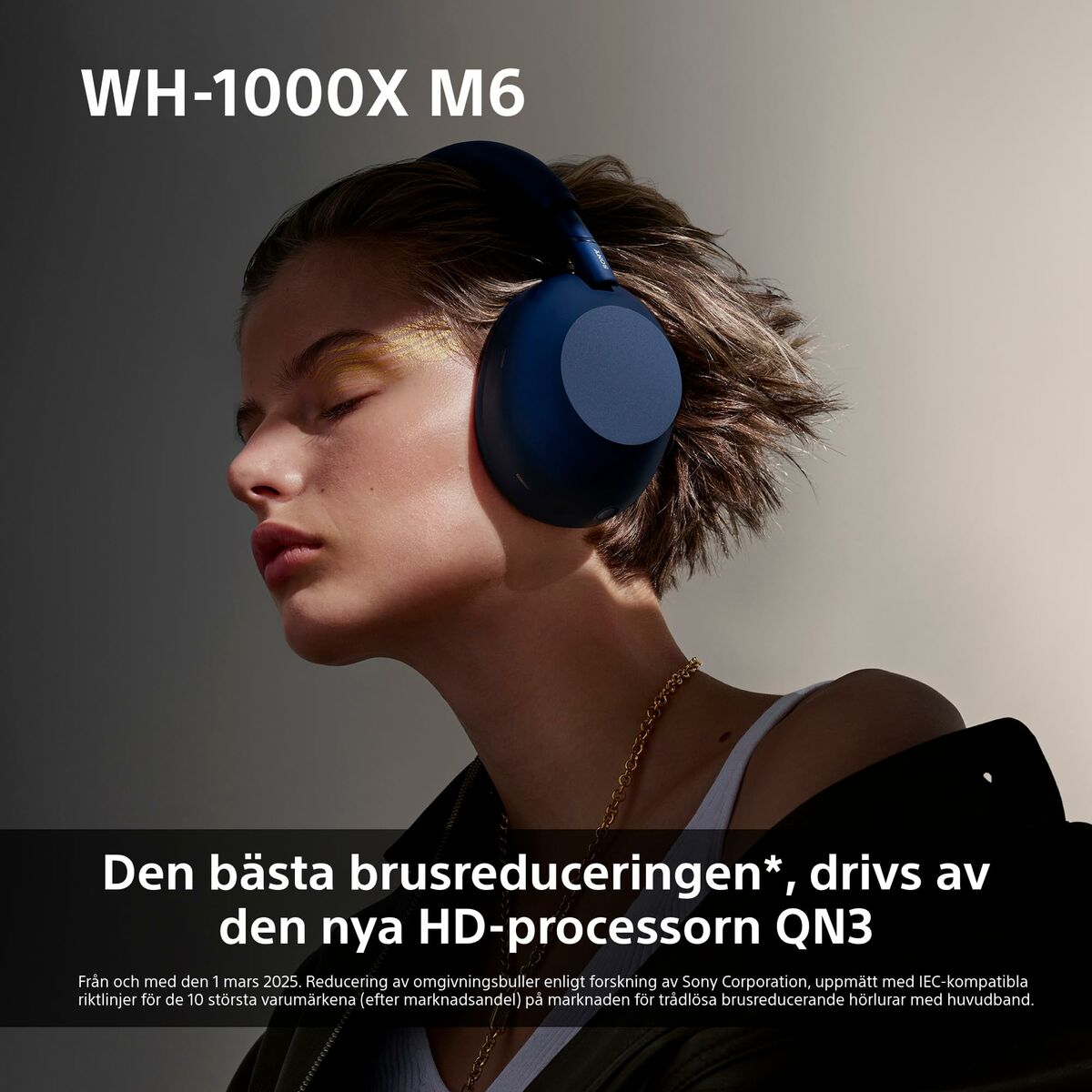 Auriculares Bluetooth Sony WH1000XM6L.CE7 Azul Negro Midnight Blue