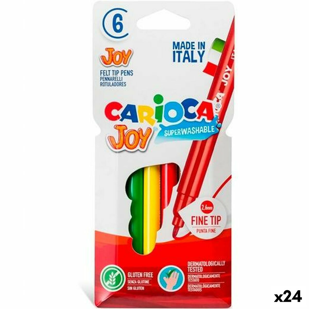 Set de Rotuladores Carioca JOY Multicolor 6 Piezas (24 Unidades)
