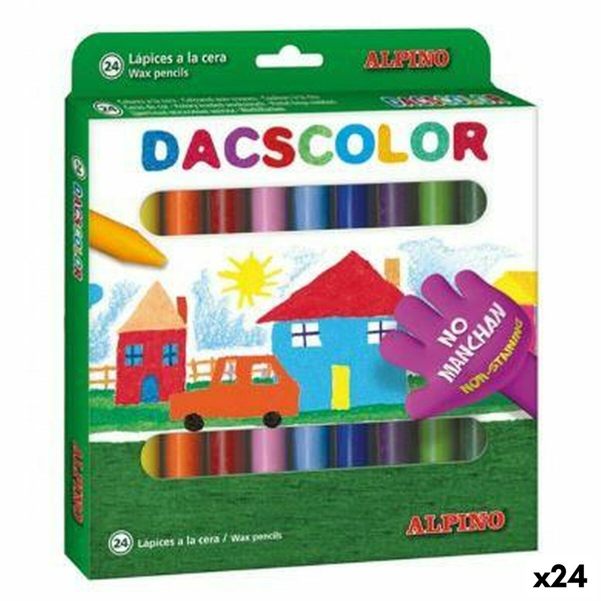 Ceras de colores Alpino Dacscolor Multicolor (24 Unidades)