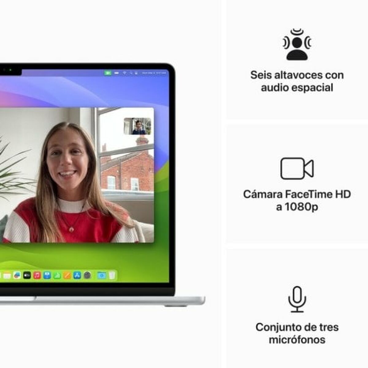 Laptop Apple MXD23Y/A Qwerty Español 15,3" M3 16 GB RAM 512 GB SSD