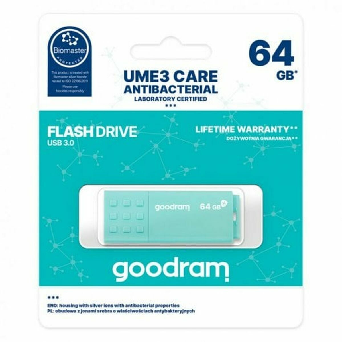 Memoria USB GoodRam UME3-0640CRR11 Turquesa 64 GB