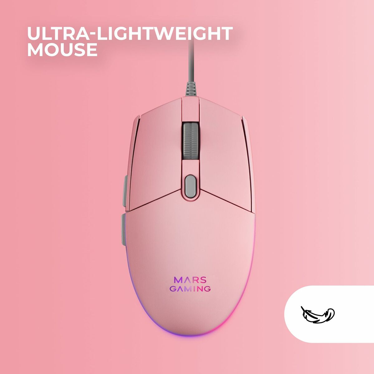 Pack Gaming Mars Gaming MCPRGB3PES Qwerty Español