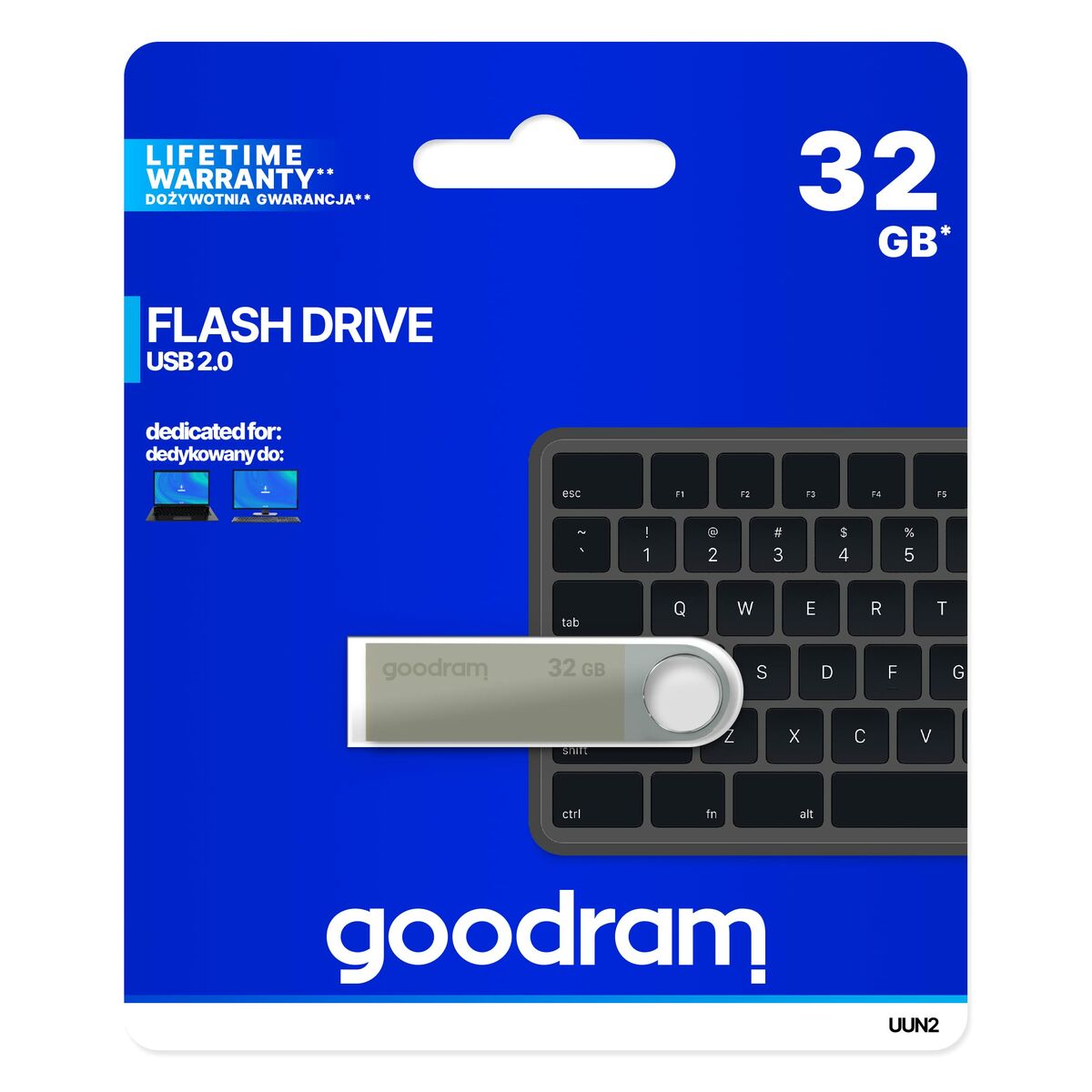 Memoria USB GoodRam UUN2-0320S0R11 Negro Plateado 32 GB