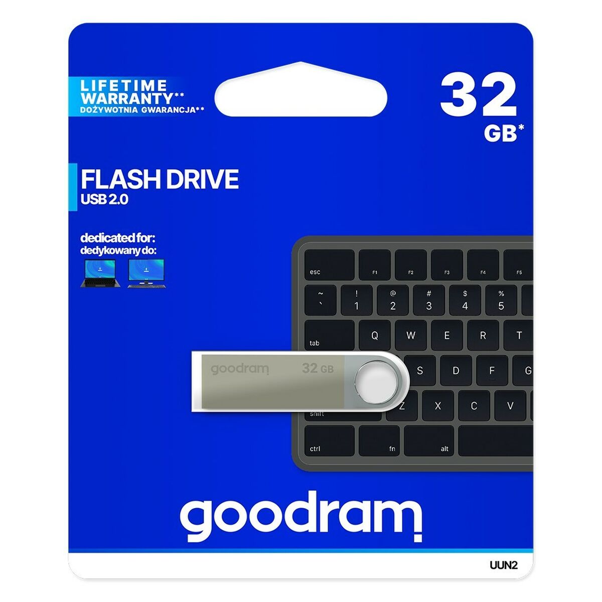Memoria USB GoodRam UUN2-0320S0R11 Negro Plateado 32 GB