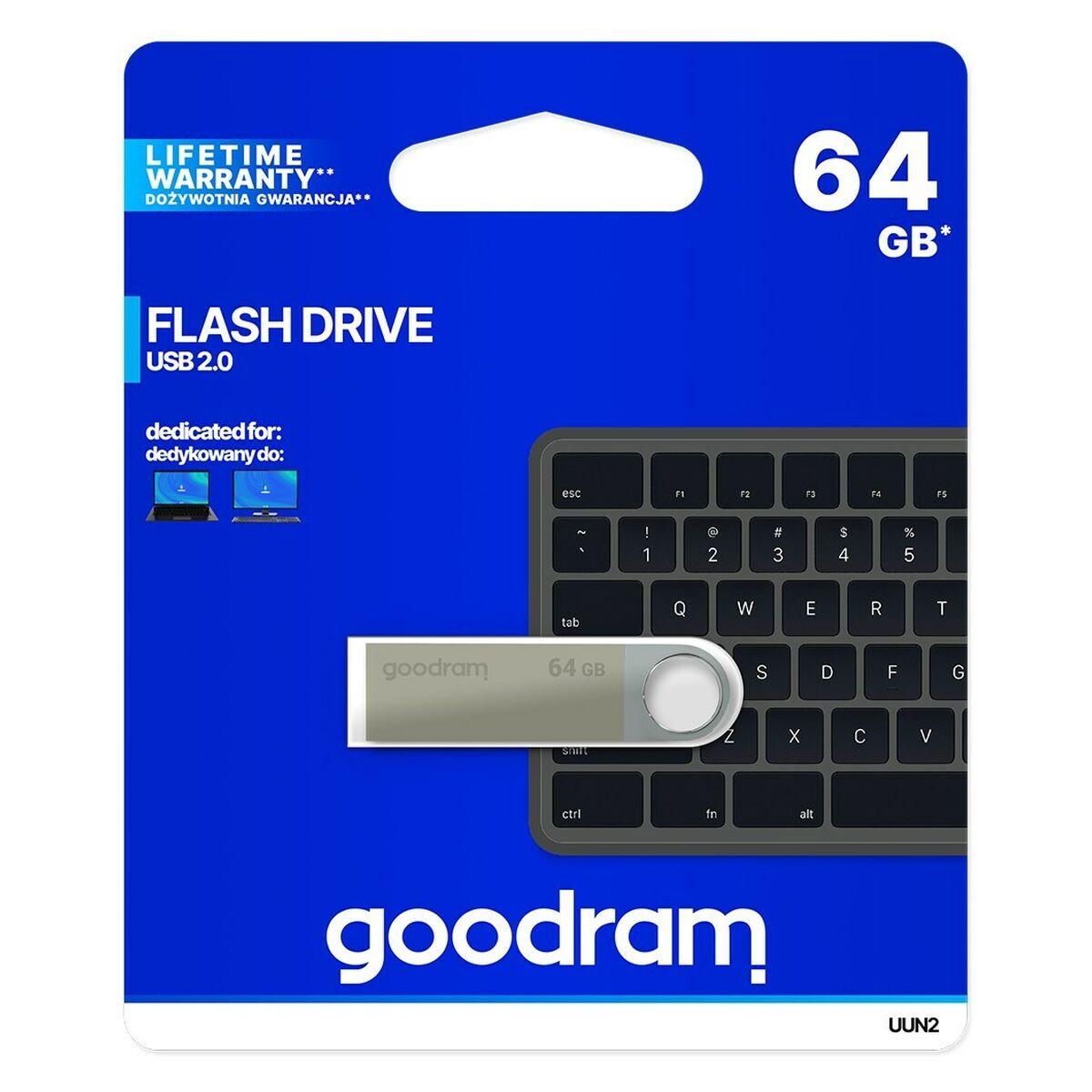Memoria USB GoodRam UUN2-0640S0R11 Plateado 64 GB