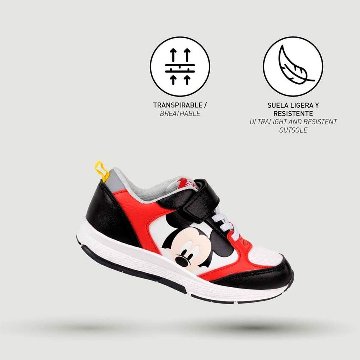 Zapatillas Deportivas Infantiles Mickey Mouse Negro Rojo 27