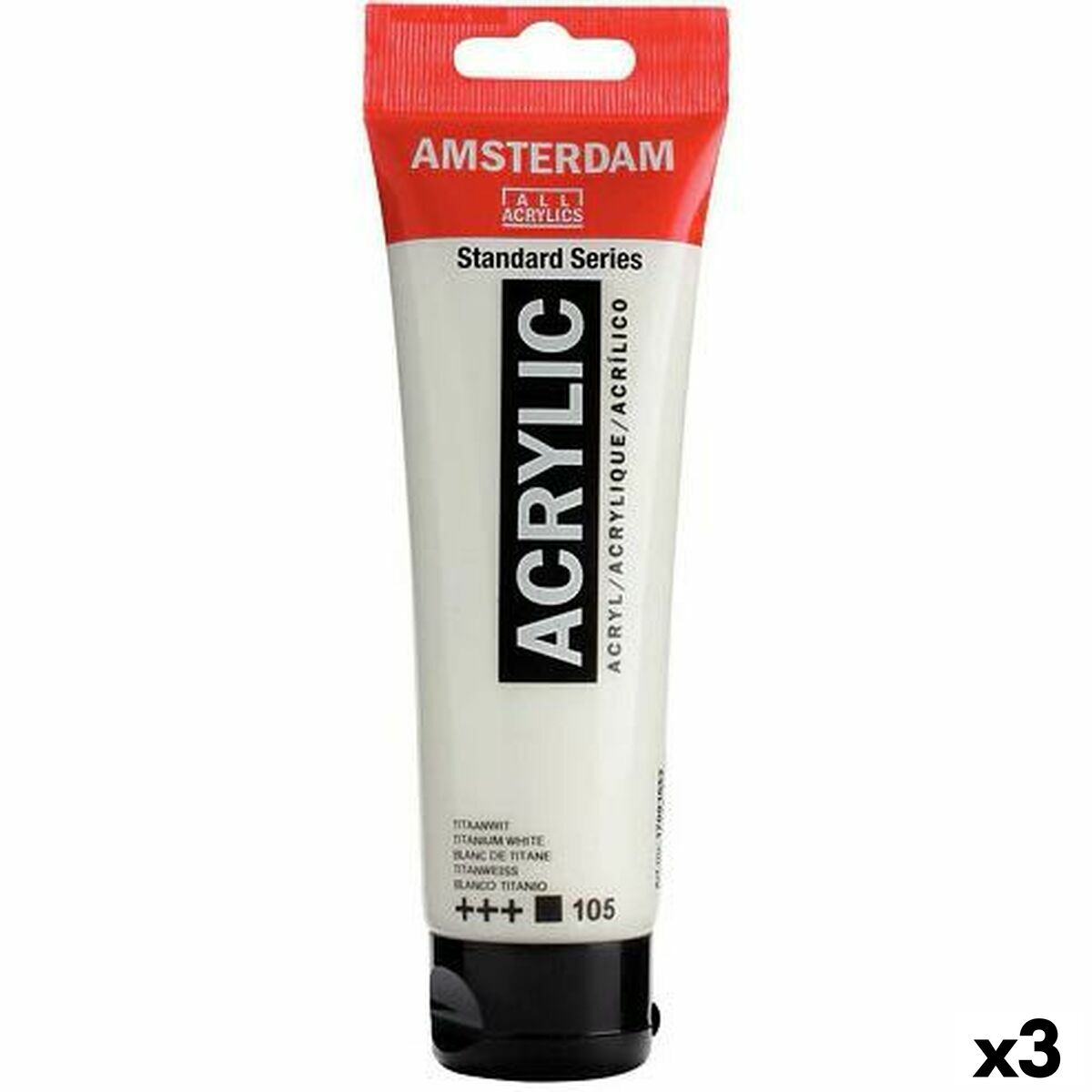 Pintura acrílica Talens Amsterdam Blanco 120 ml (3 Unidades)