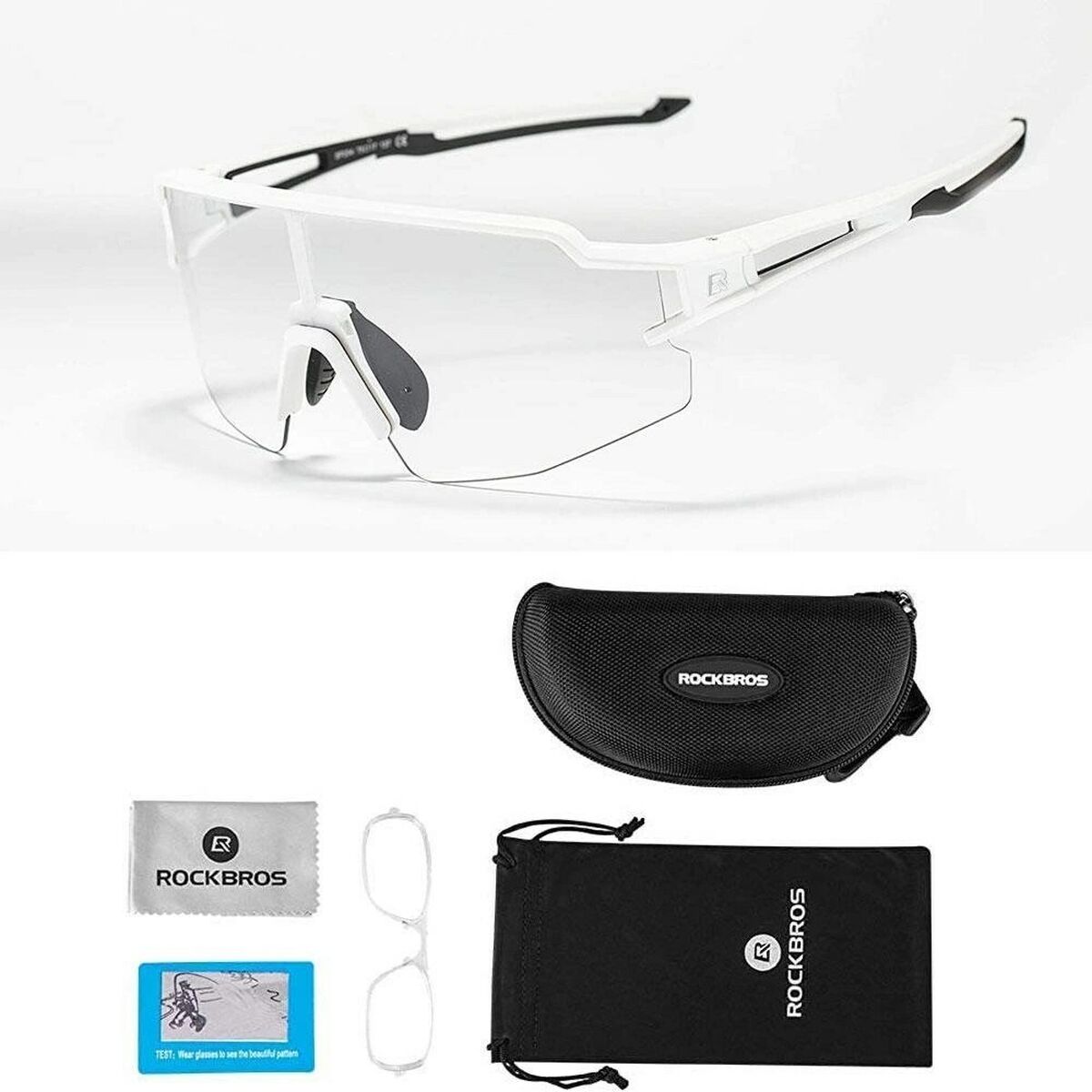 Gafas de Ciclismo Rockbros 157243 Blanco Negro