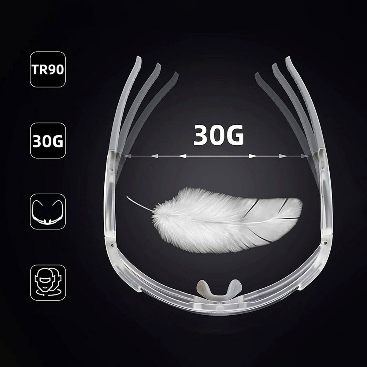 Gafas de Ciclismo Rockbros 157248 Blanco Negro