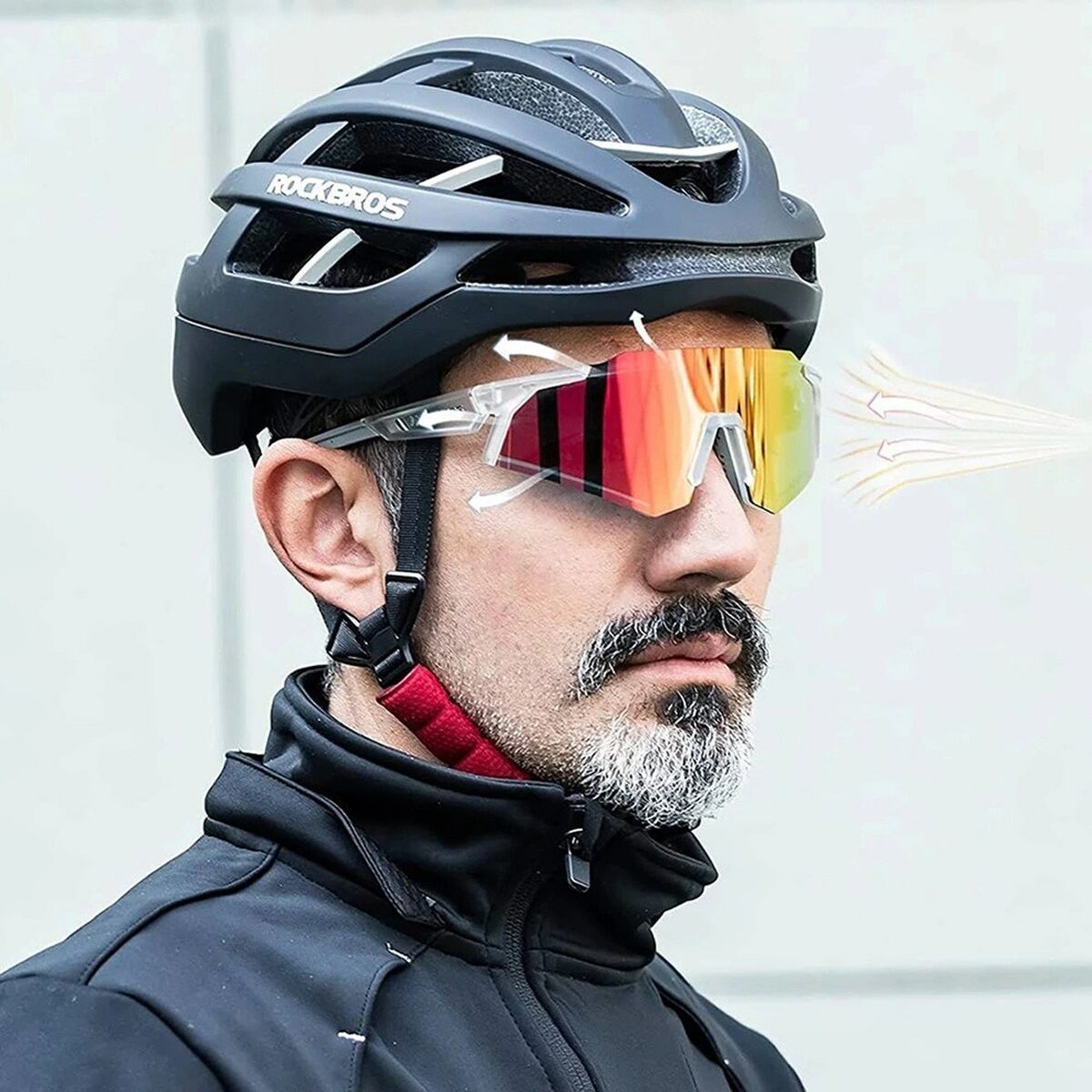 Gafas de Ciclismo Rockbros 157248 Blanco Negro