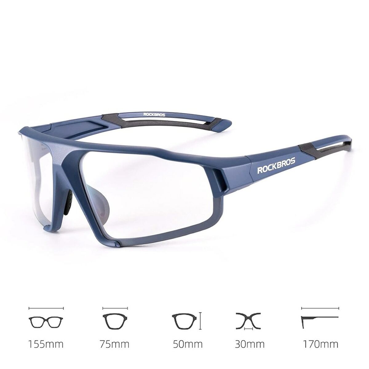 Gafas de Ciclismo Rockbros 163750 Azul Negro