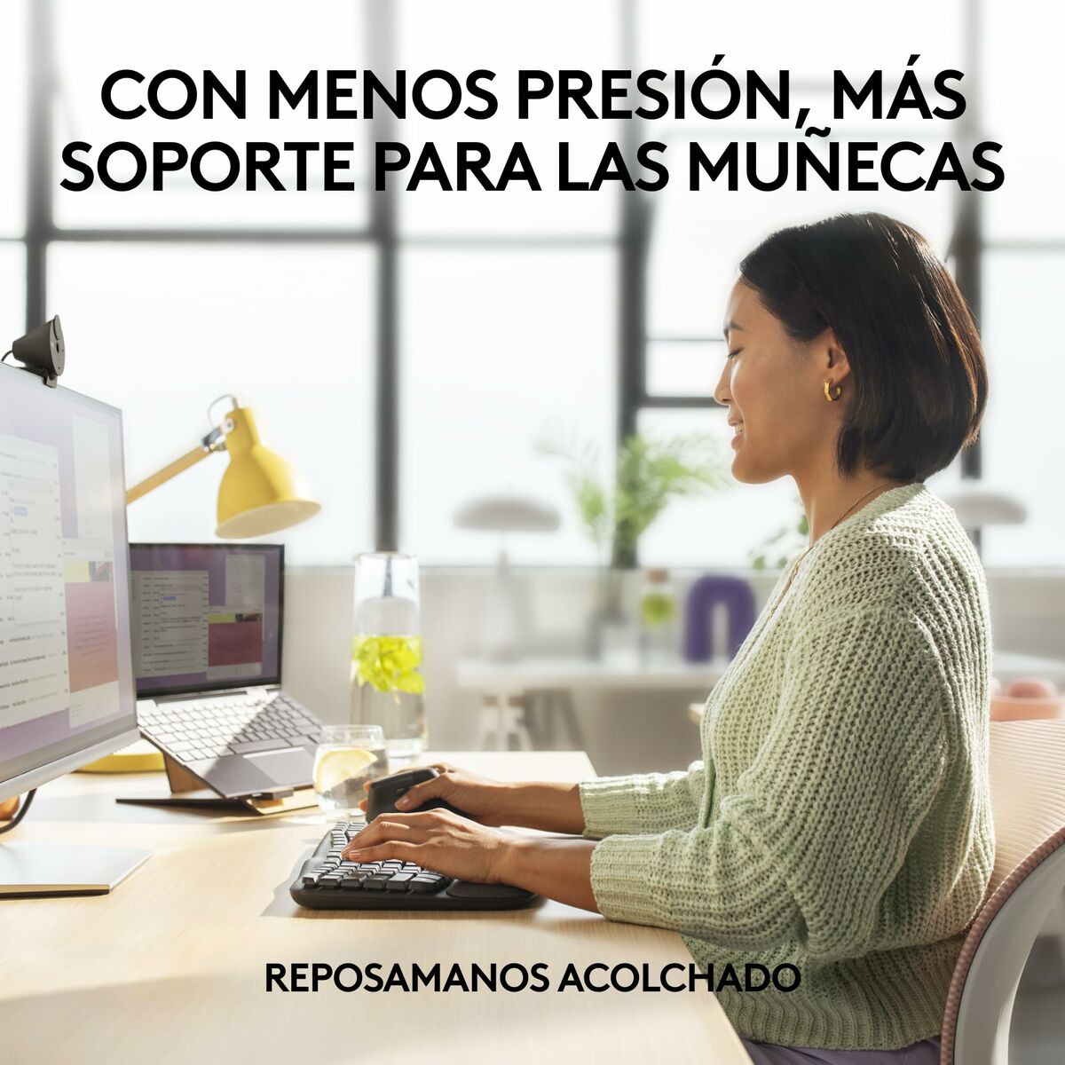 Teclado y Ratón Logitech Grafito Acero Qwerty Español