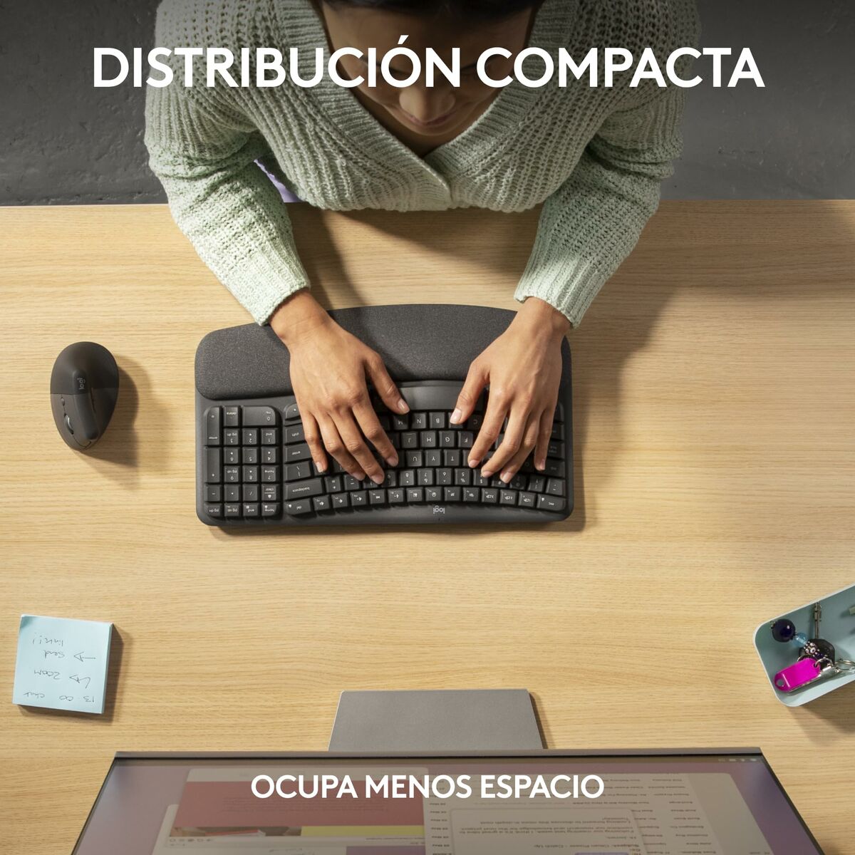 Teclado y Ratón Logitech Grafito Acero Qwerty Español