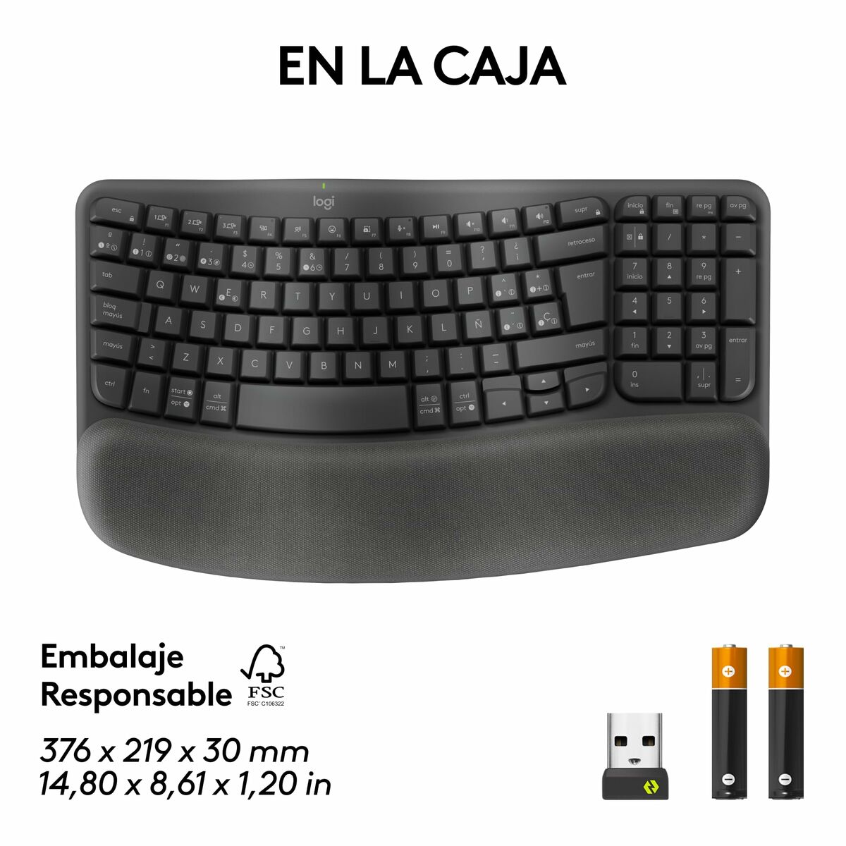 Teclado y Ratón Logitech Grafito Acero Qwerty Español