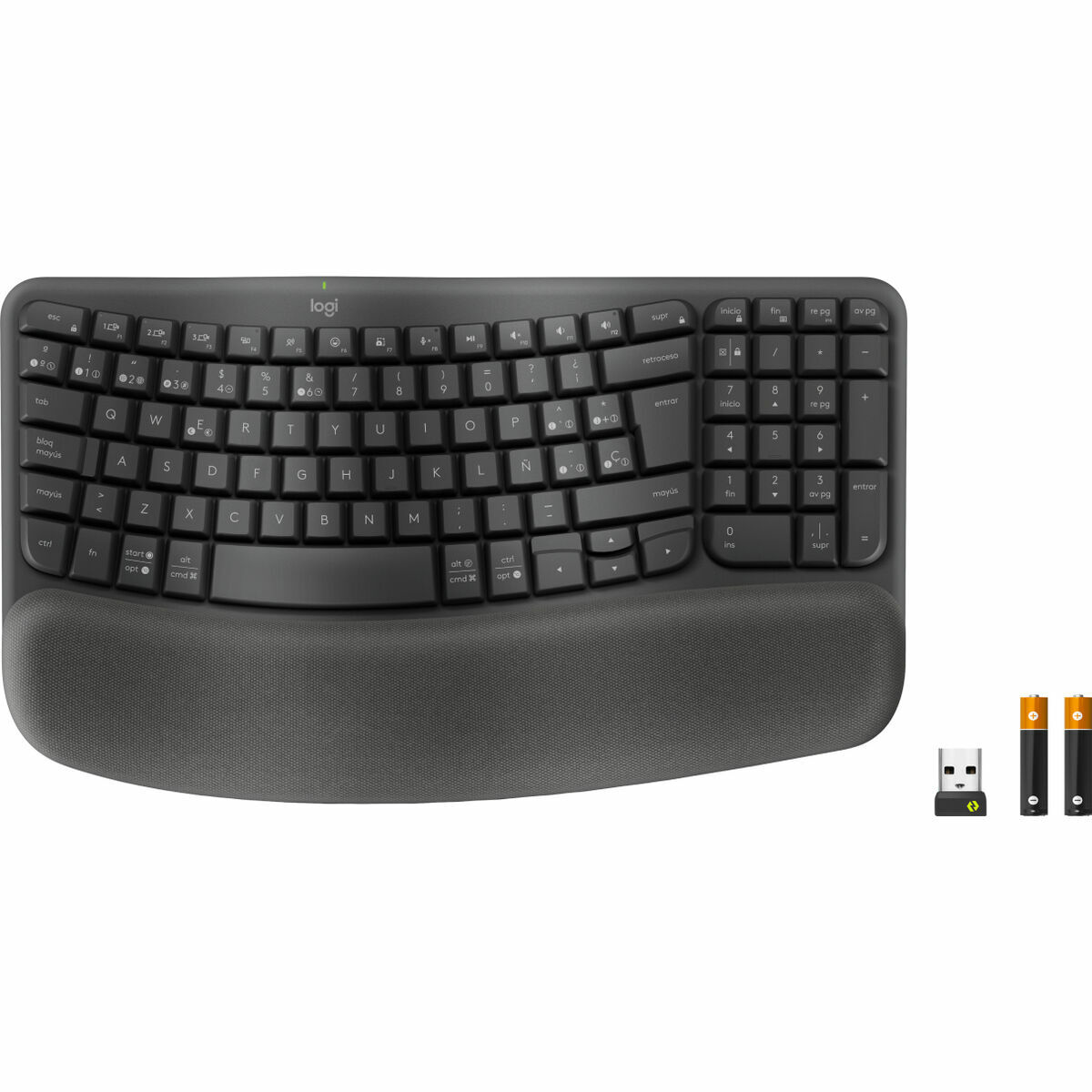 Teclado y Ratón Logitech Grafito Acero Qwerty Español