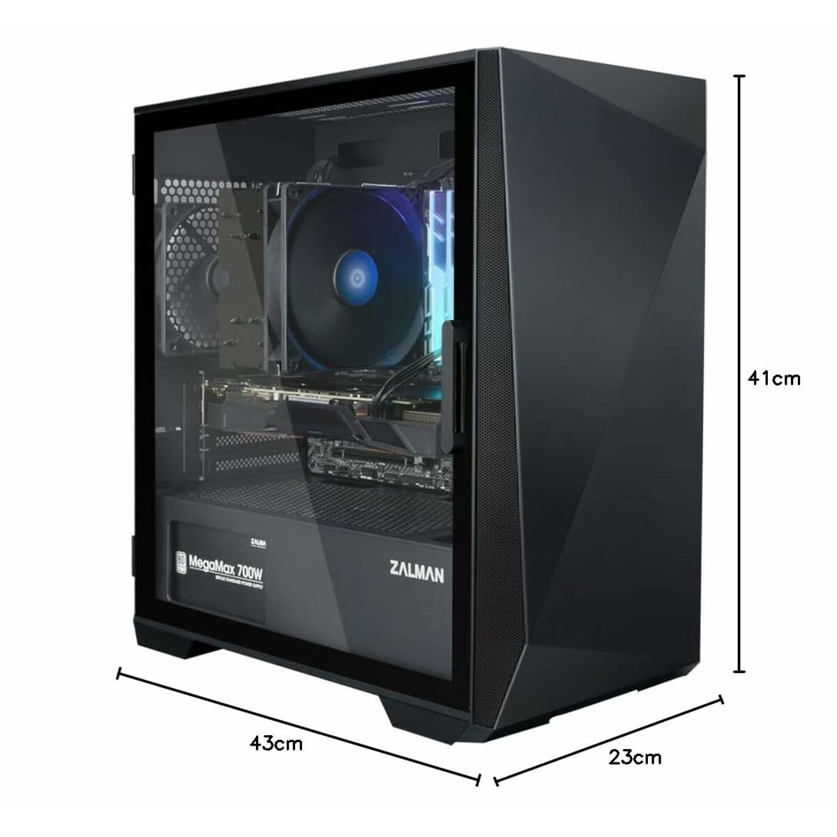 Caja Semitorre ATX Zalman Z1 ICEBERG BLACK Negro