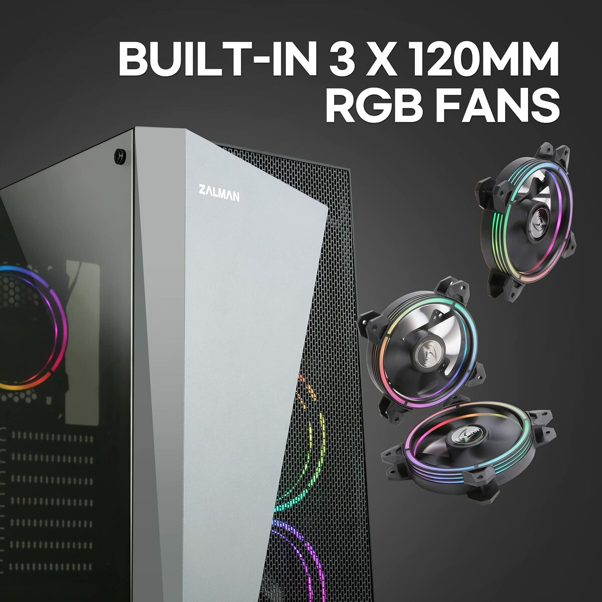 Caja Semitorre ATX Zalman S4 Plus Negro