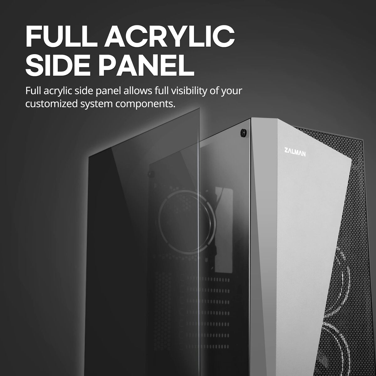 Caja Semitorre ATX Zalman S4 Plus Negro