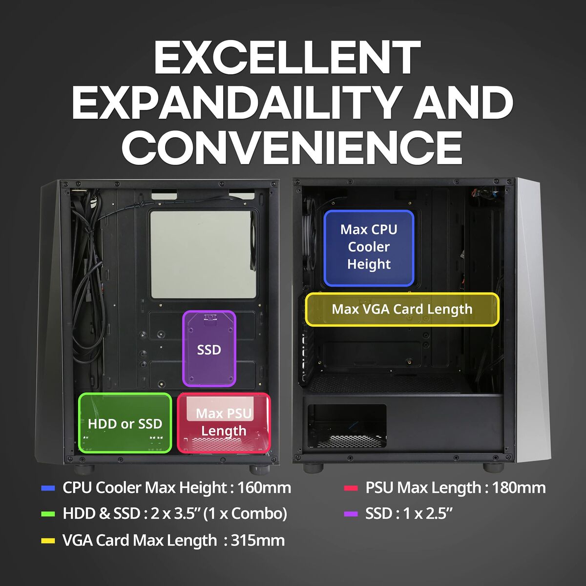 Caja Semitorre ATX Zalman S4 Plus Negro