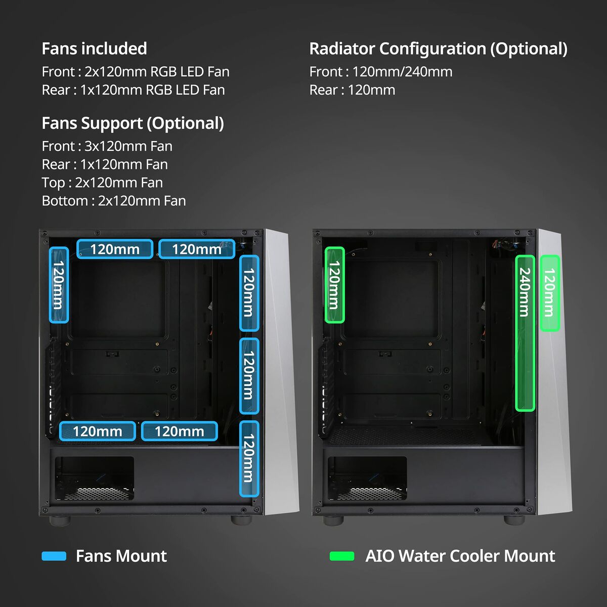 Caja Semitorre ATX Zalman S4 Plus Negro