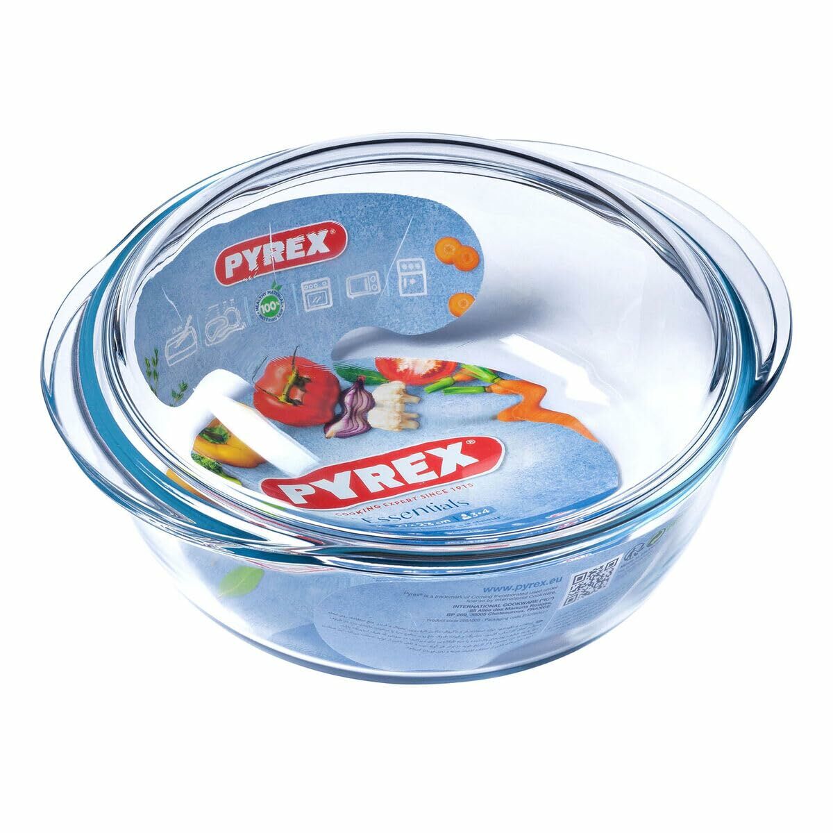 Cacerola Con Tapa Pyrex Essentials Transparente 32 L