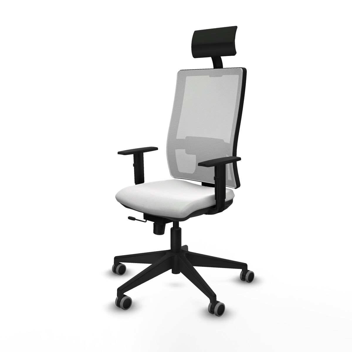 Silla de Oficina con Cabecero Piqueras y Crespo 1D066G1 Blanco