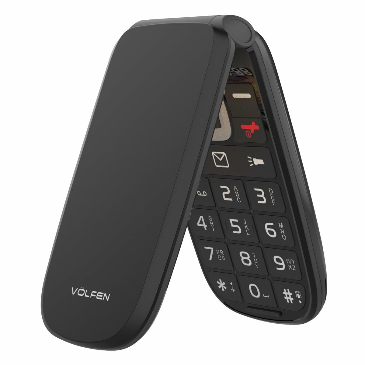 Teléfono Móvil para Mayores Volfen ASTRO FLIP Negro 48 MB 2,8" 4G