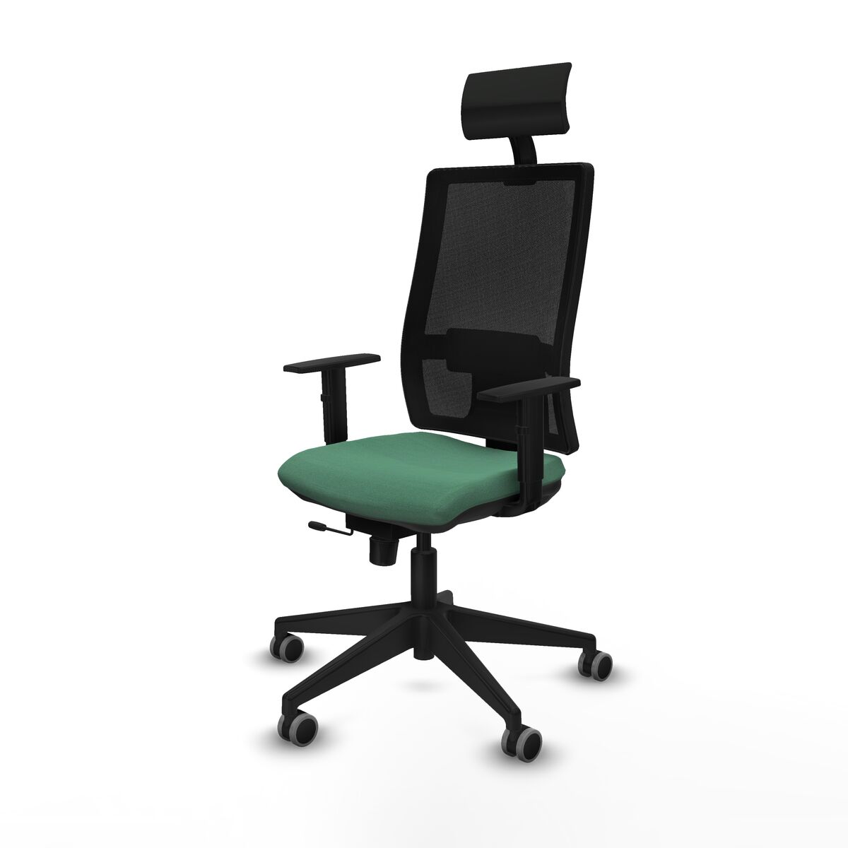 Silla de Oficina con Cabecero Piqueras y Crespo 1D066G1 Verde Esmeralda