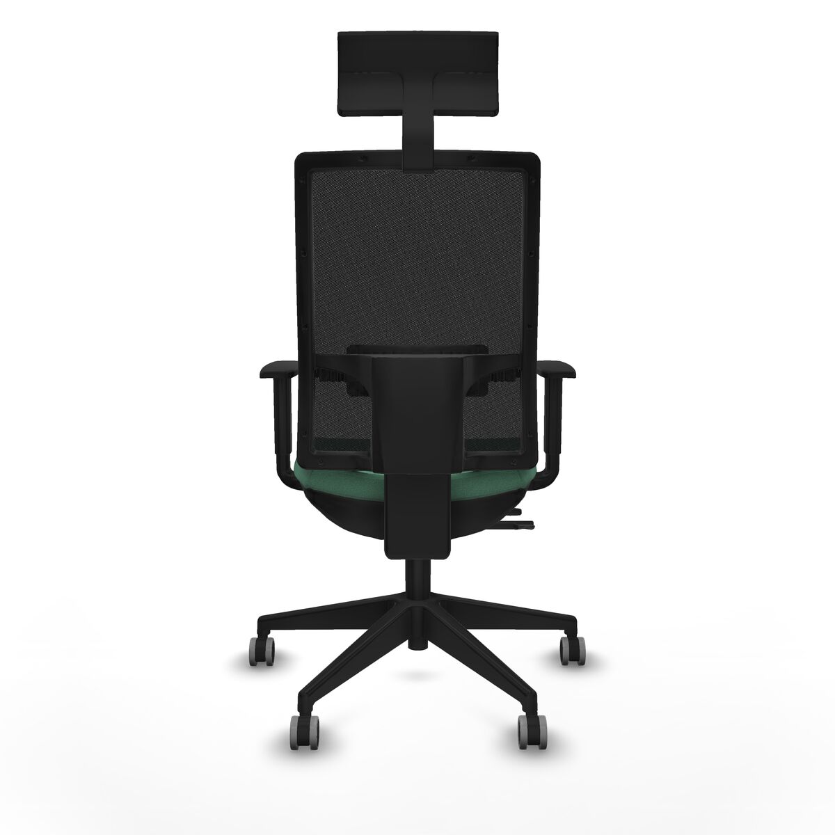 Silla de Oficina con Cabecero Piqueras y Crespo 1D066G1 Verde Esmeralda