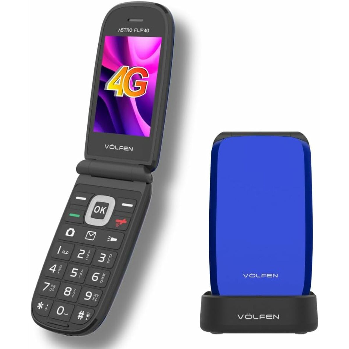Teléfono Móvil para Mayores Volfen ASTRO FLIP 48 MB 2,8" Azul 4G