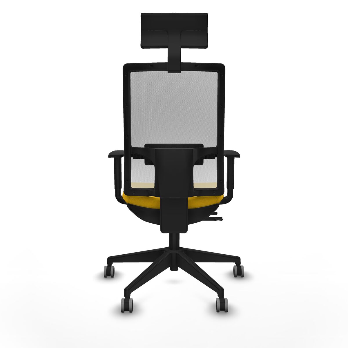 Silla de Oficina con Cabecero Piqueras y Crespo 1D066G1 Amarillo