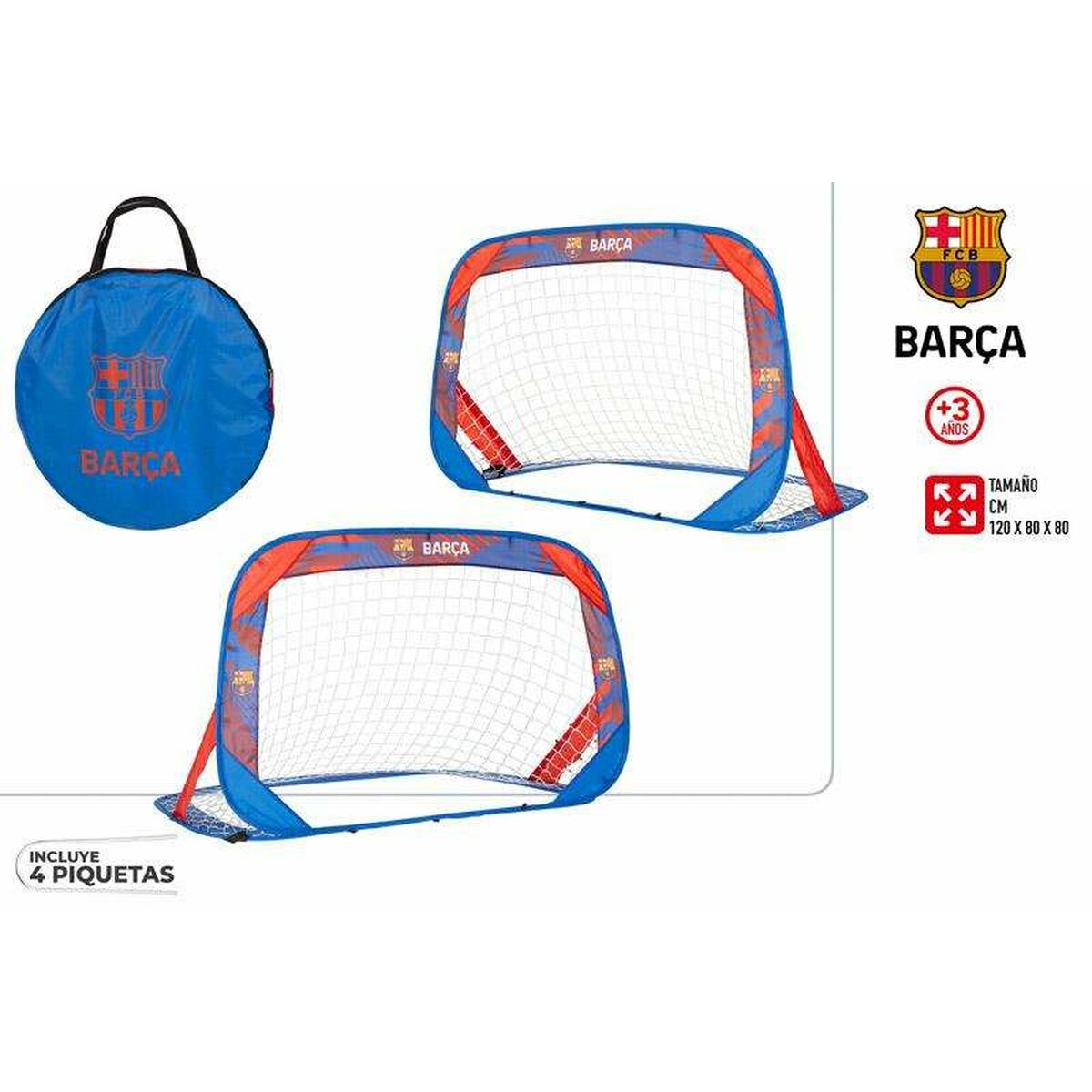 Set de 2 porterías de fútbol F.C. Barcelona