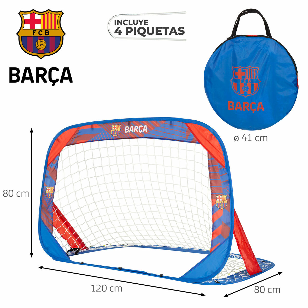 Set de 2 porterías de fútbol F.C. Barcelona