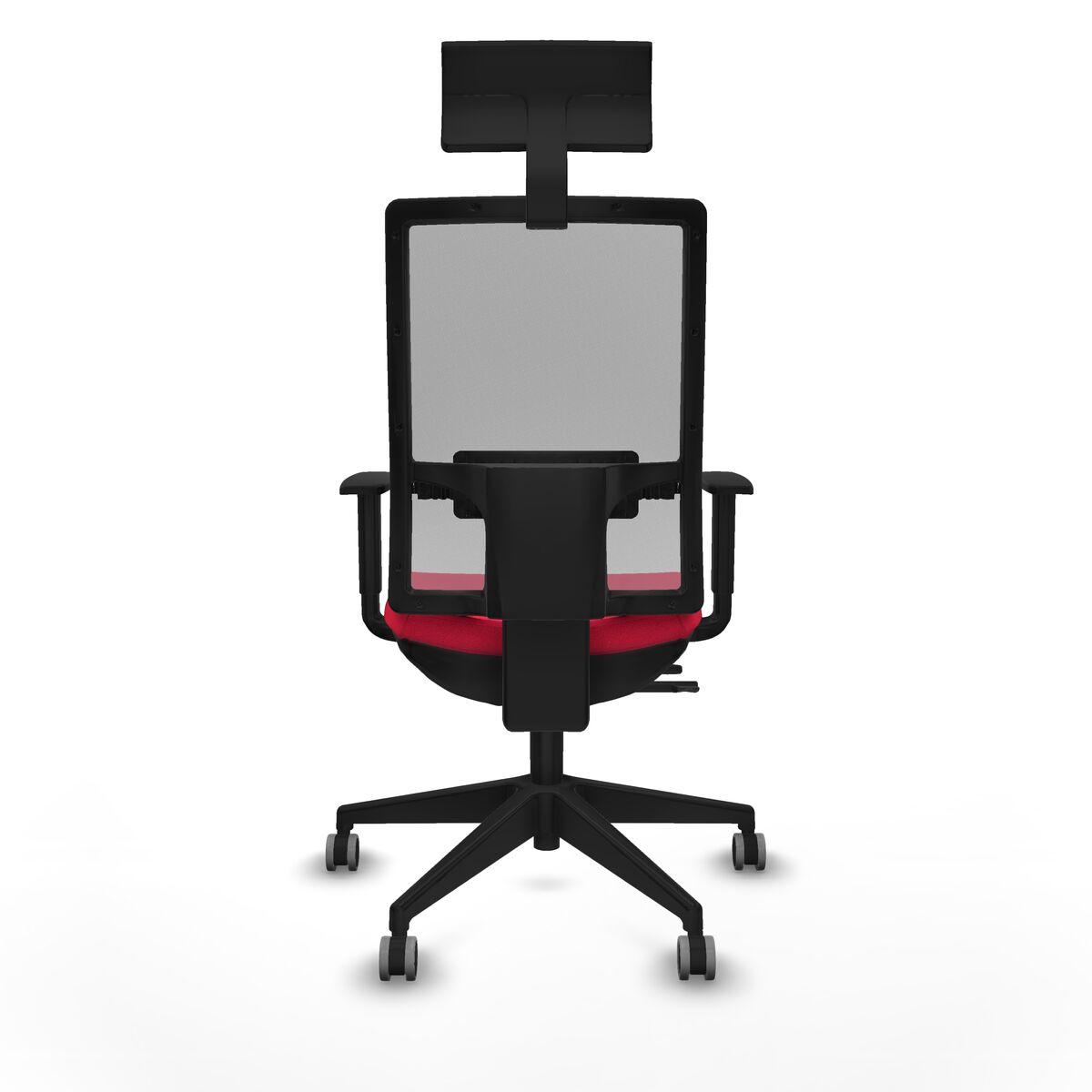 Silla de Oficina con Cabecero Piqueras y Crespo 1D066G1 Rojo