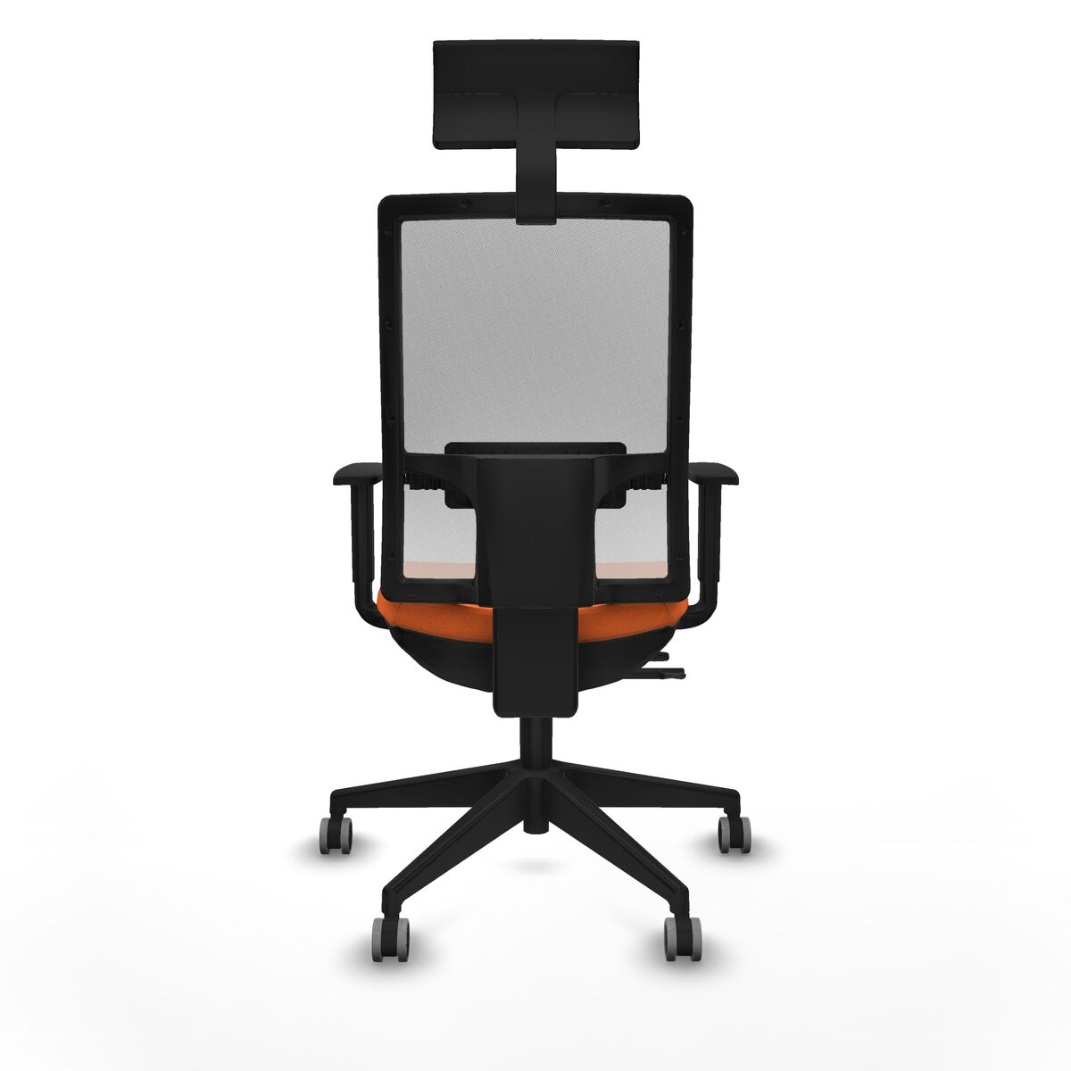 Silla de Oficina con Cabecero Piqueras y Crespo 1D066G1 Naranja