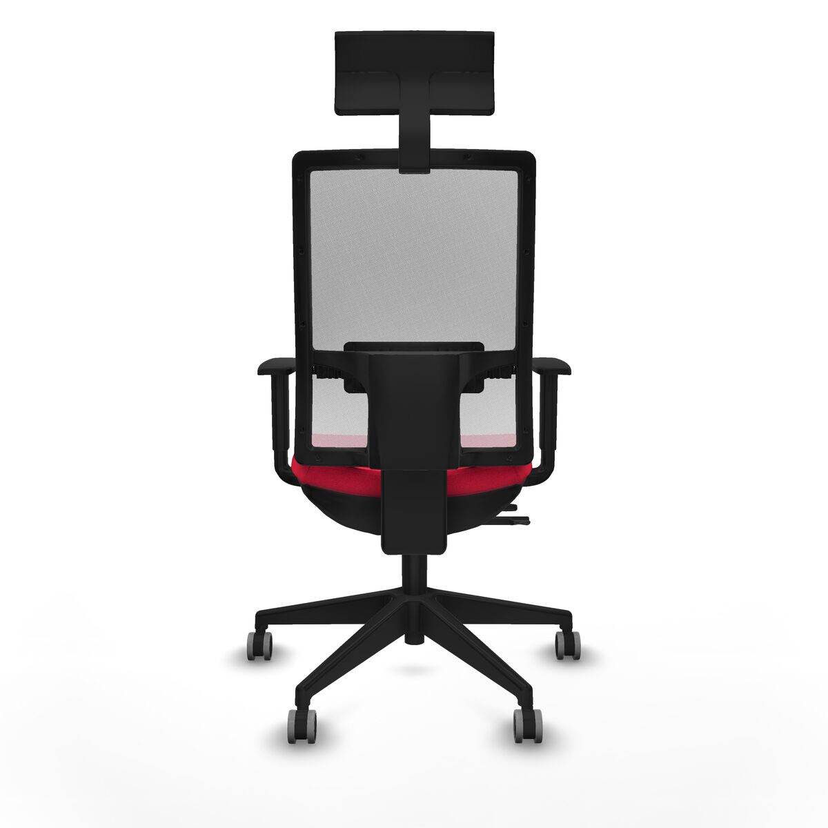 Silla de Oficina con Cabecero Piqueras y Crespo 1D066G1 Rojo