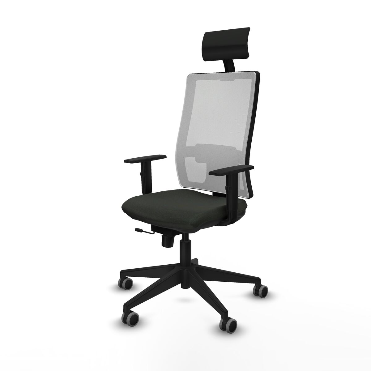 Silla de Oficina con Cabecero Piqueras y Crespo 1D066G1 Negro