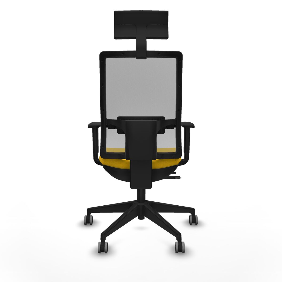 Silla de Oficina con Cabecero Piqueras y Crespo 1D066G1 Amarillo