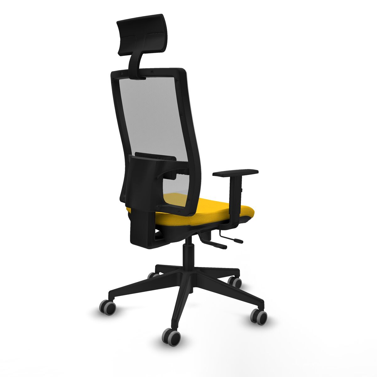 Silla de Oficina con Cabecero Piqueras y Crespo 1D066G1 Amarillo